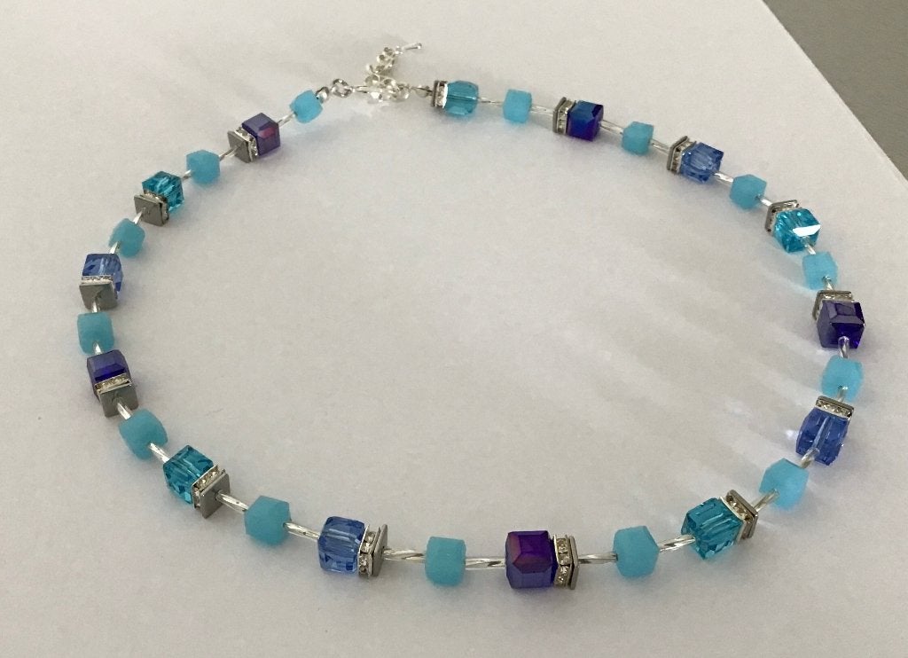 Exclusieve design ketting/collier handgemaakt, Verzenden, Nieuw, Steen of Mineraal, Verstelbaar