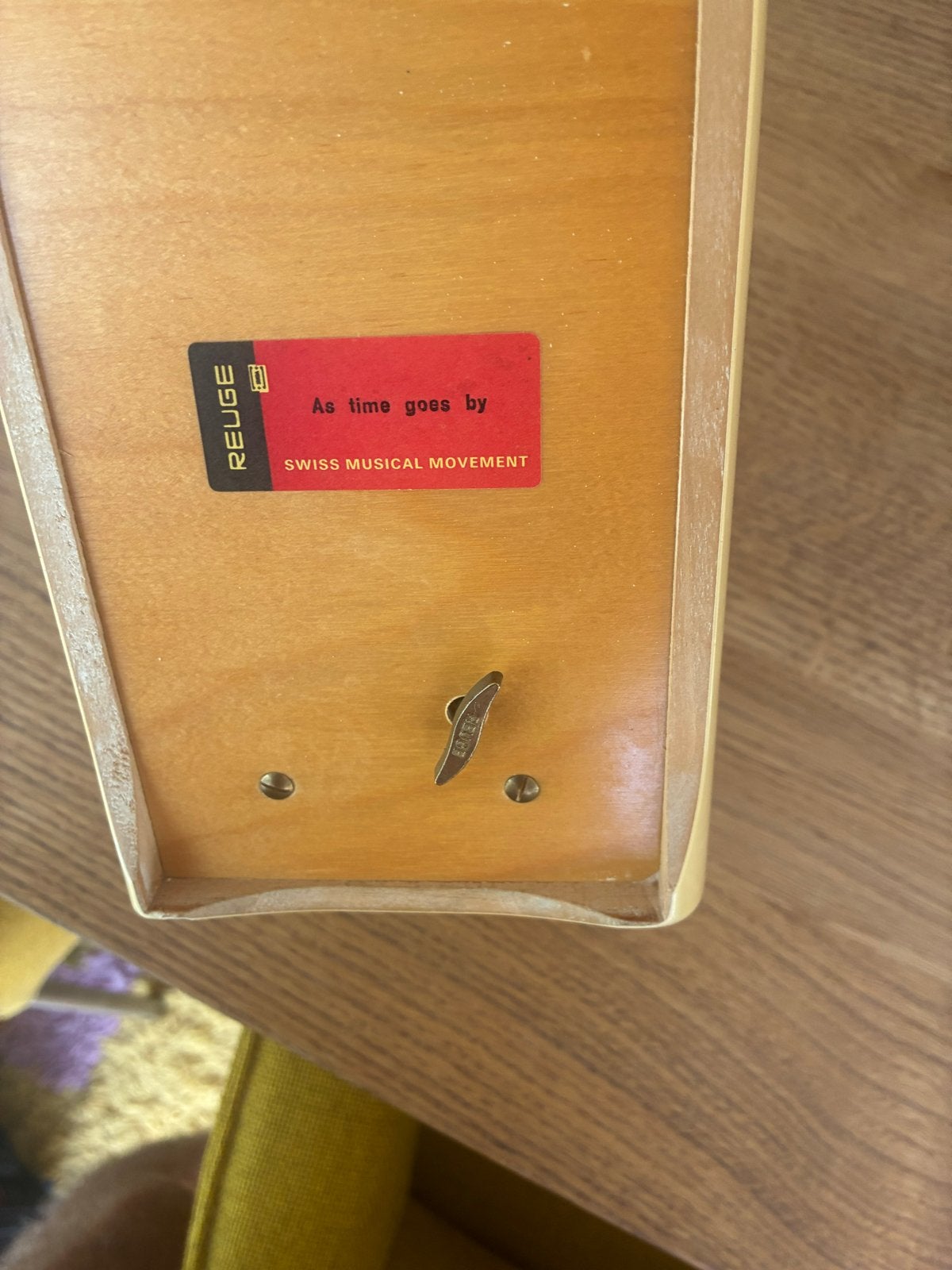 Vintage Schmid Fiorentino Muziekdoos - 'As Time Goes By', Ophalen of Verzenden