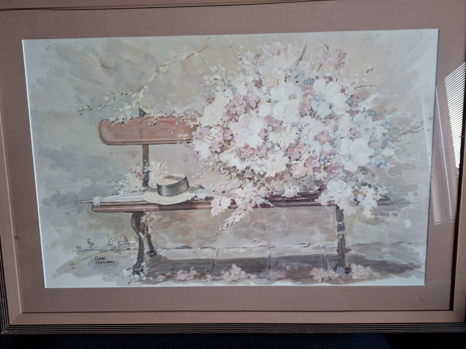 Floor Koomen schilderij ingelijst, Antiek en Kunst, Kunst | Schilderijen | Klassiek, Ophalen