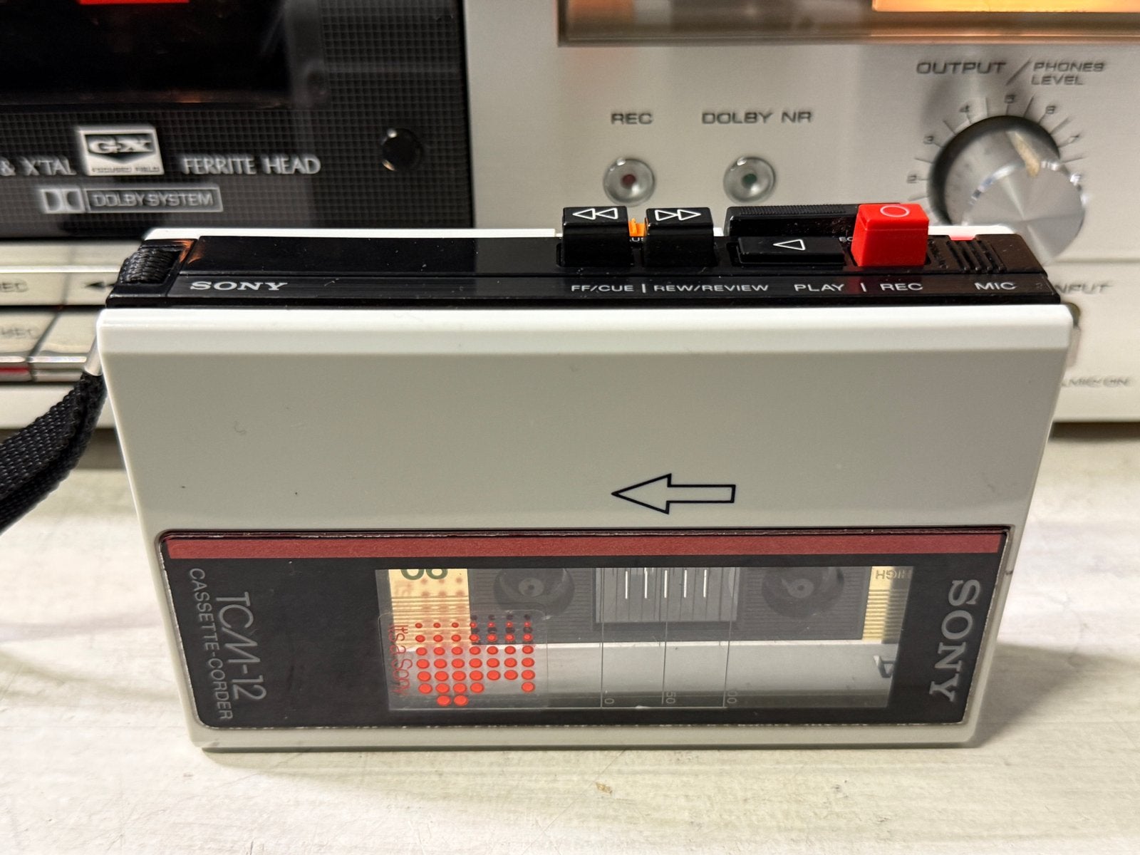 Sony TCM-12 Cassette-Corder - Goede staat, nieuwe snaar, Overige typen, Sony, Ophalen of Verzenden, Sony