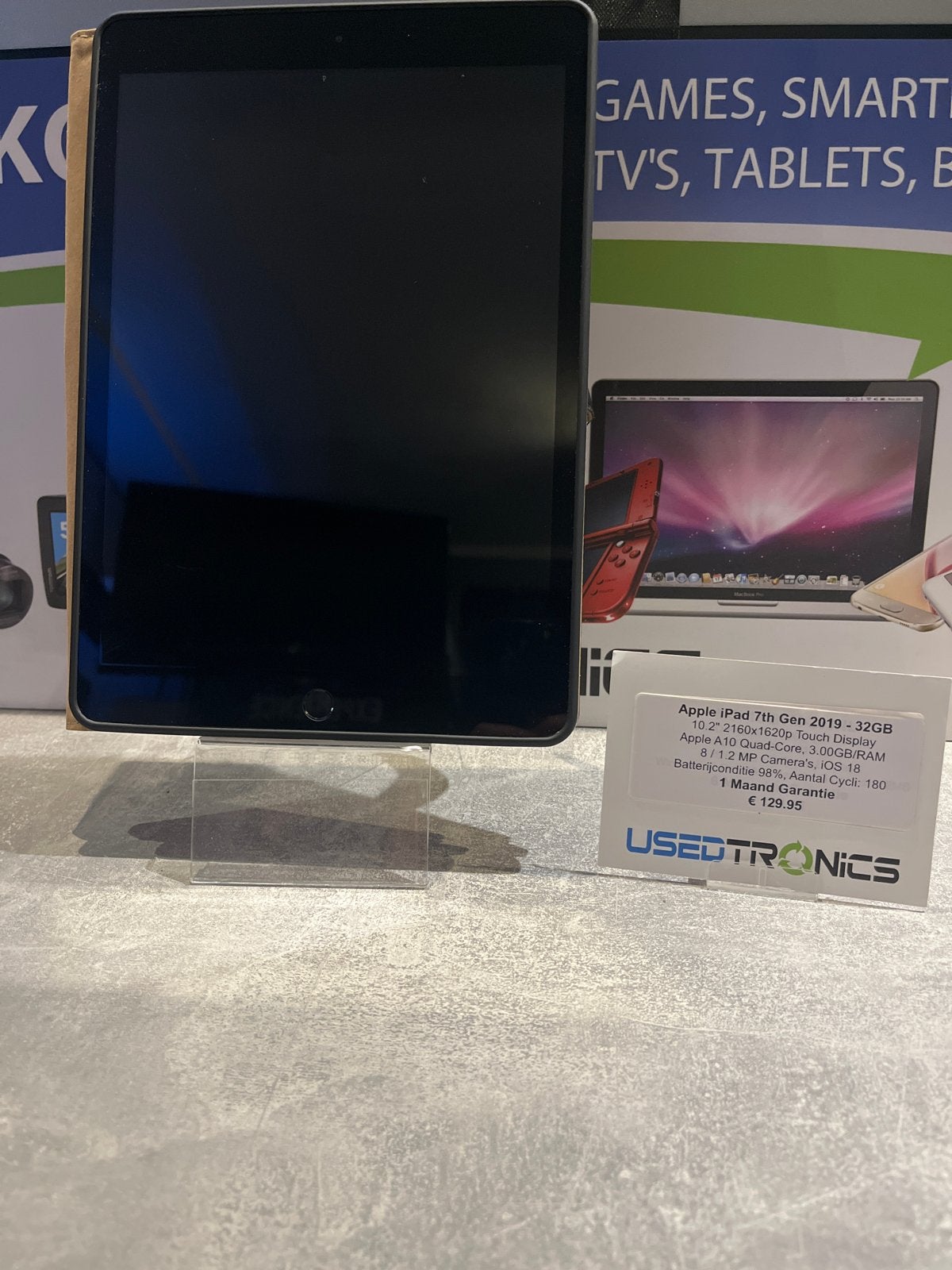 Apple iPad 7e Gen 2019 - 32GB, 10.2 inch, Wi-Fi, 10 inch, Gebruikt, 32 GB, Apple iPad