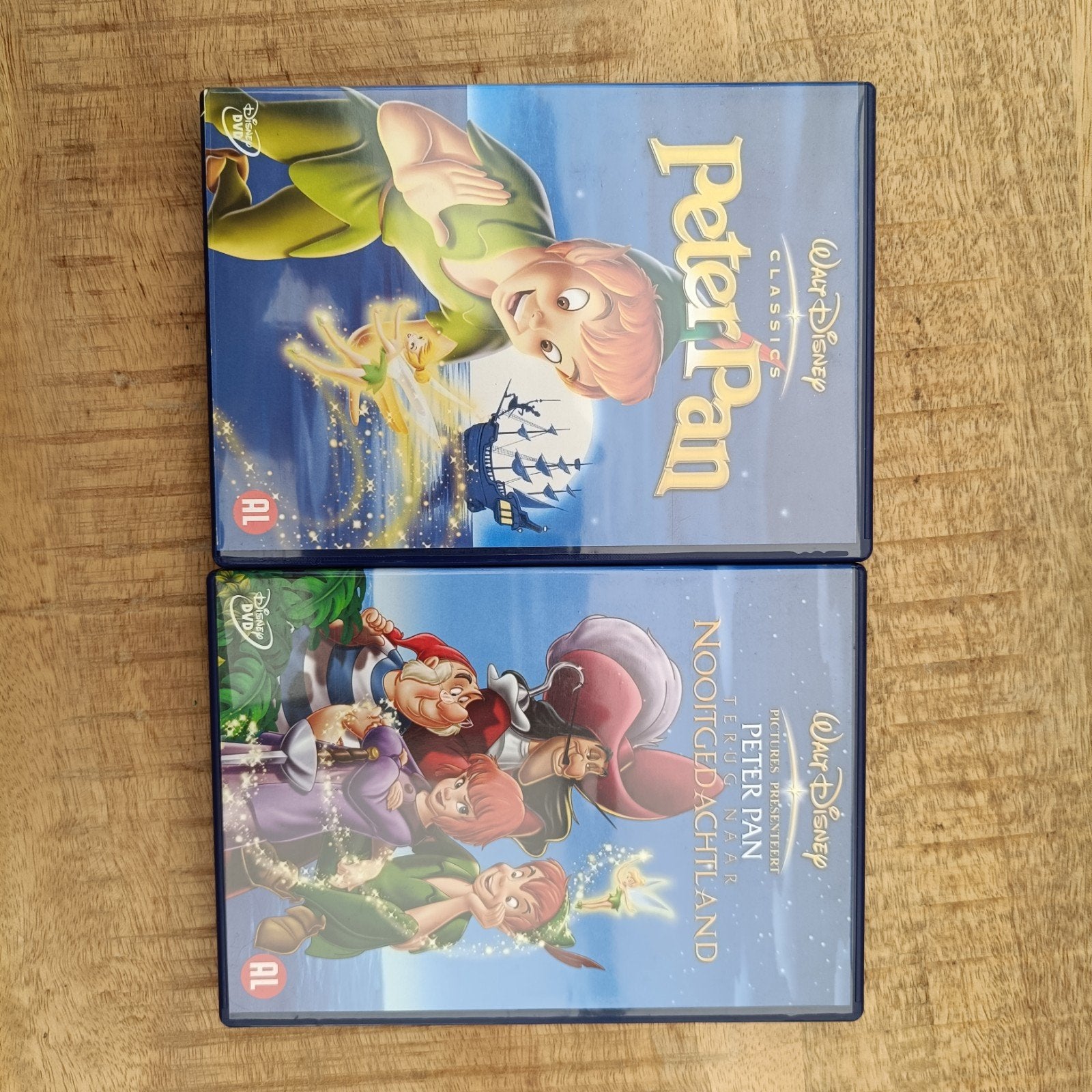 Disney Peter Pan en Terug naar Nooitgedachtland DVD's, Avontuur, Gebruikt, Alle leeftijden, Ophalen of Verzenden