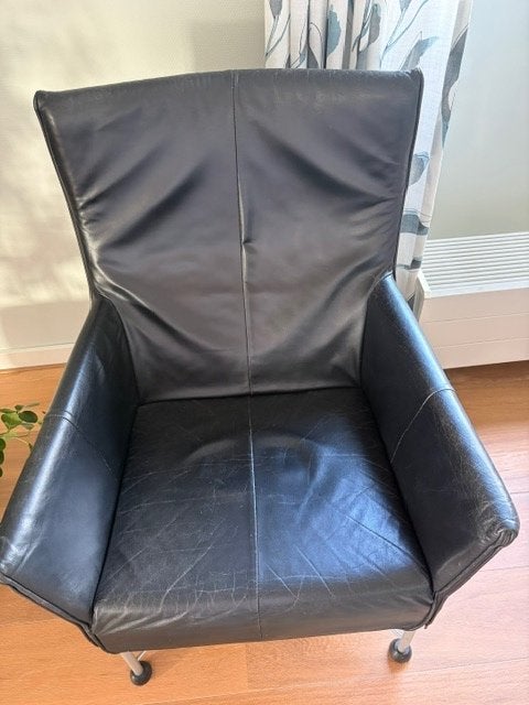Montis Charley zwart 2x, Huis en Inrichting, Fauteuils, Ophalen, Gebruikt, Minder dan 75 cm, 50 tot 75 cm