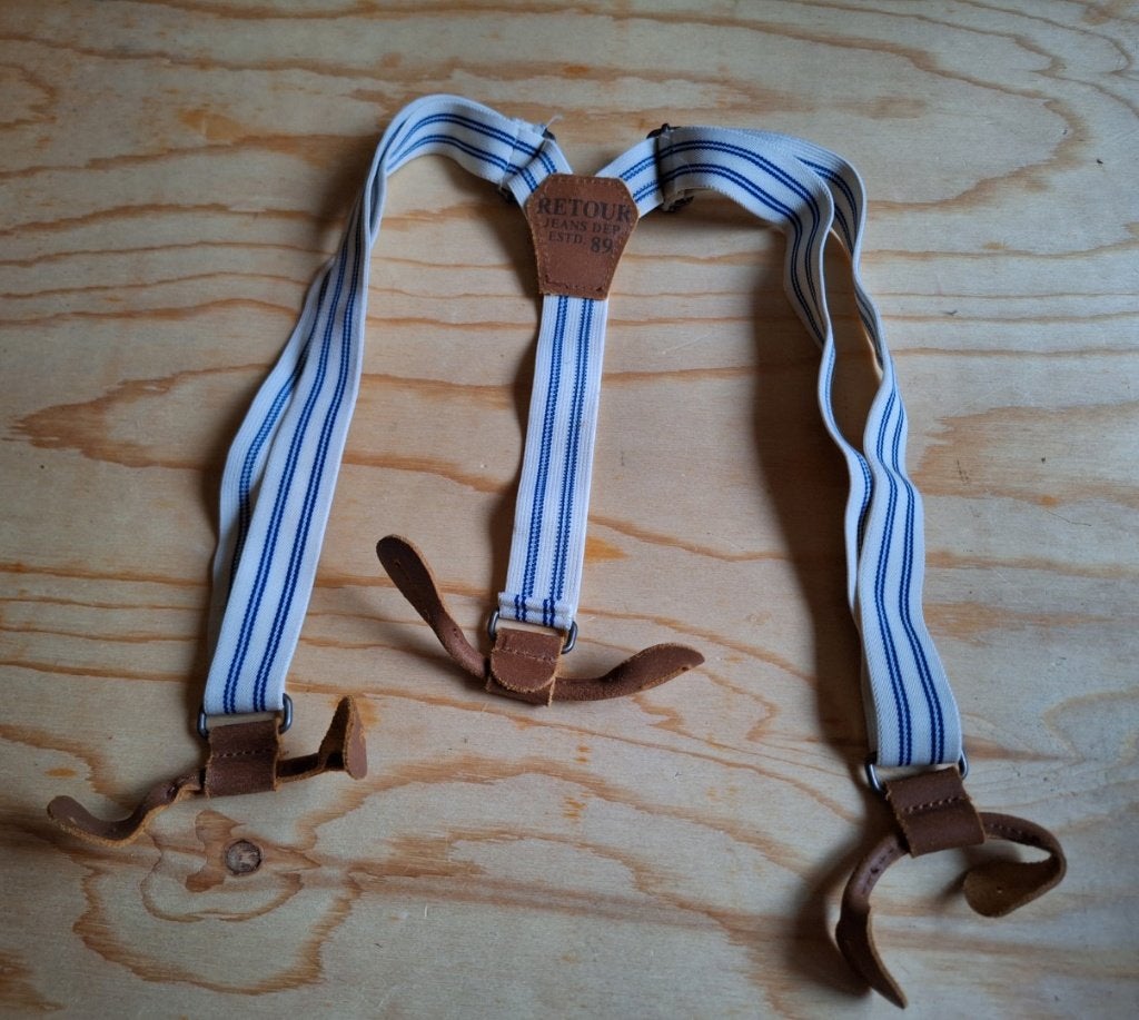 Bretels wit blauw, Ophalen of Verzenden, Overige kleuren