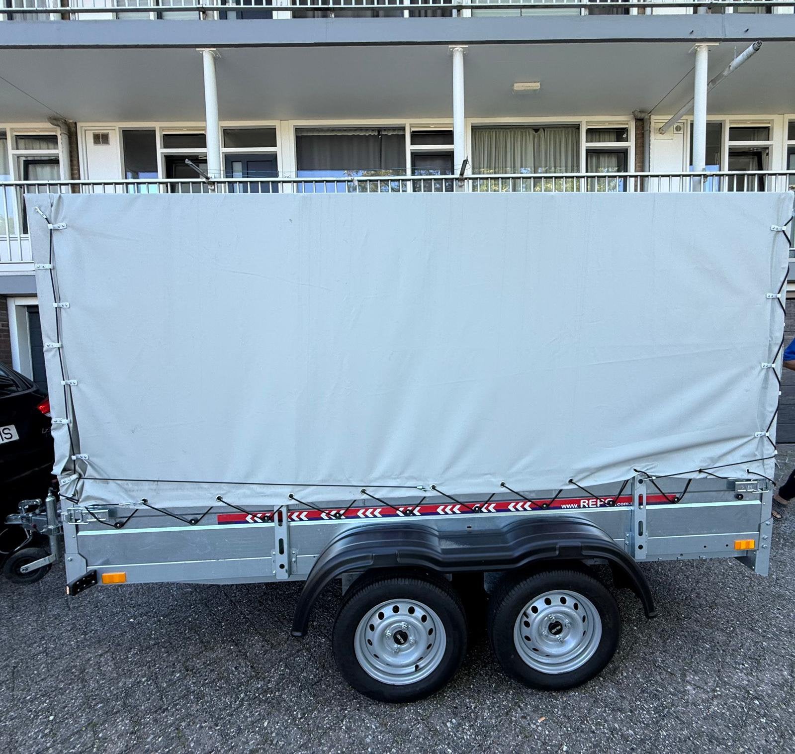 REPO aanhanger 300  160 cm – dubbelas – als nieuw!, Ophalen, Zo goed als nieuw