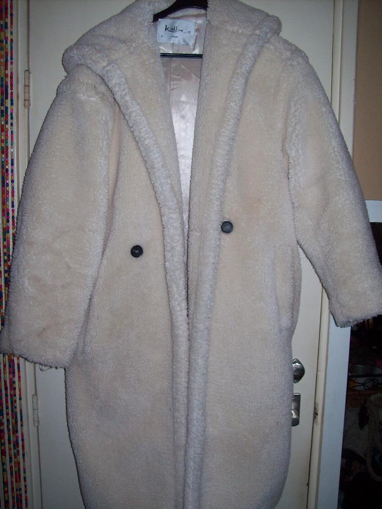 Teddy Jas met capuchon roomwit M 40 K.Zell, Maat 38/40 (M), Wit, Ophalen of Verzenden, Zo goed als nieuw