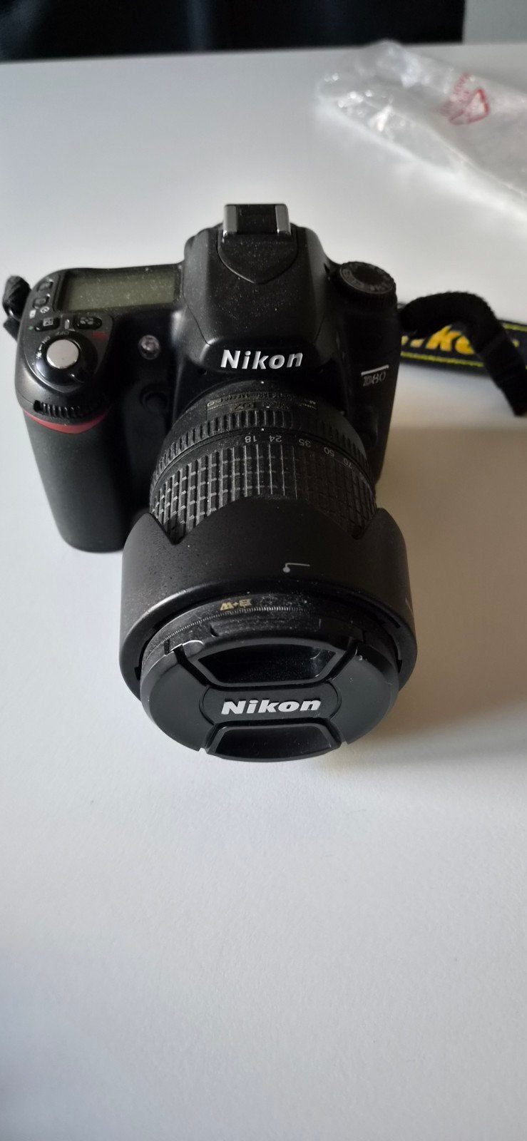 Nikon D80 met lens 18-135, Gebruikt, Spiegelreflex, Verzenden, Accu