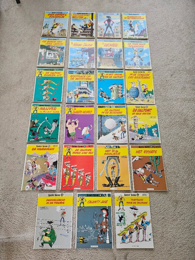 Lucky Luke, Boeken, Meerdere stripboeken, Ophalen of Verzenden, Gelezen, Morris & Goscinny