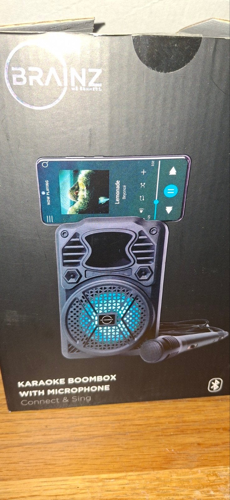 BRANZ Karaoke Boombox met Microfoon - Nieuwstaat, Audio, Tv en Foto, Ophalen of Verzenden, Zo goed als nieuw, Complete set