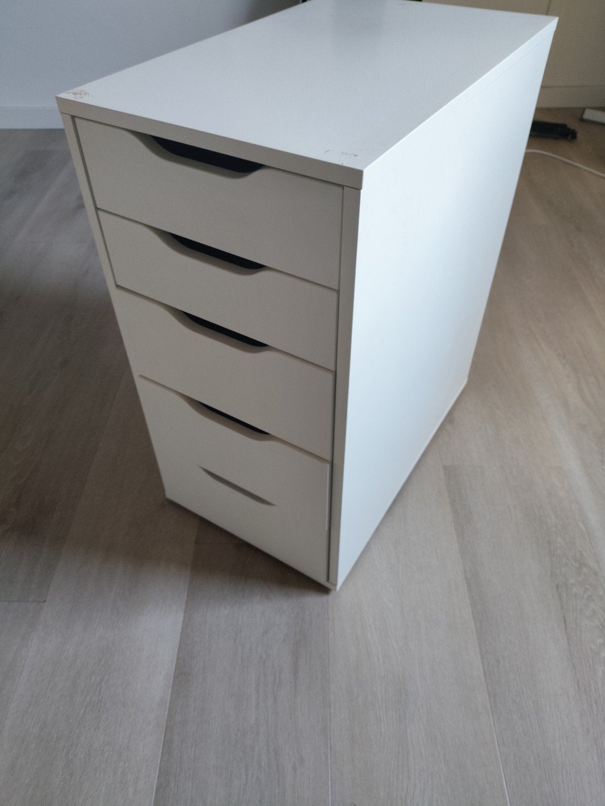 IKEA Alex ladeblok met 5 laden - Wit, Huis en Inrichting, Ophalen, Overige materialen, Minder dan 50 cm, Gebruikt