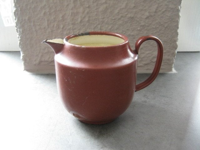 bruin emaille melkkannetje, Ophalen of Verzenden