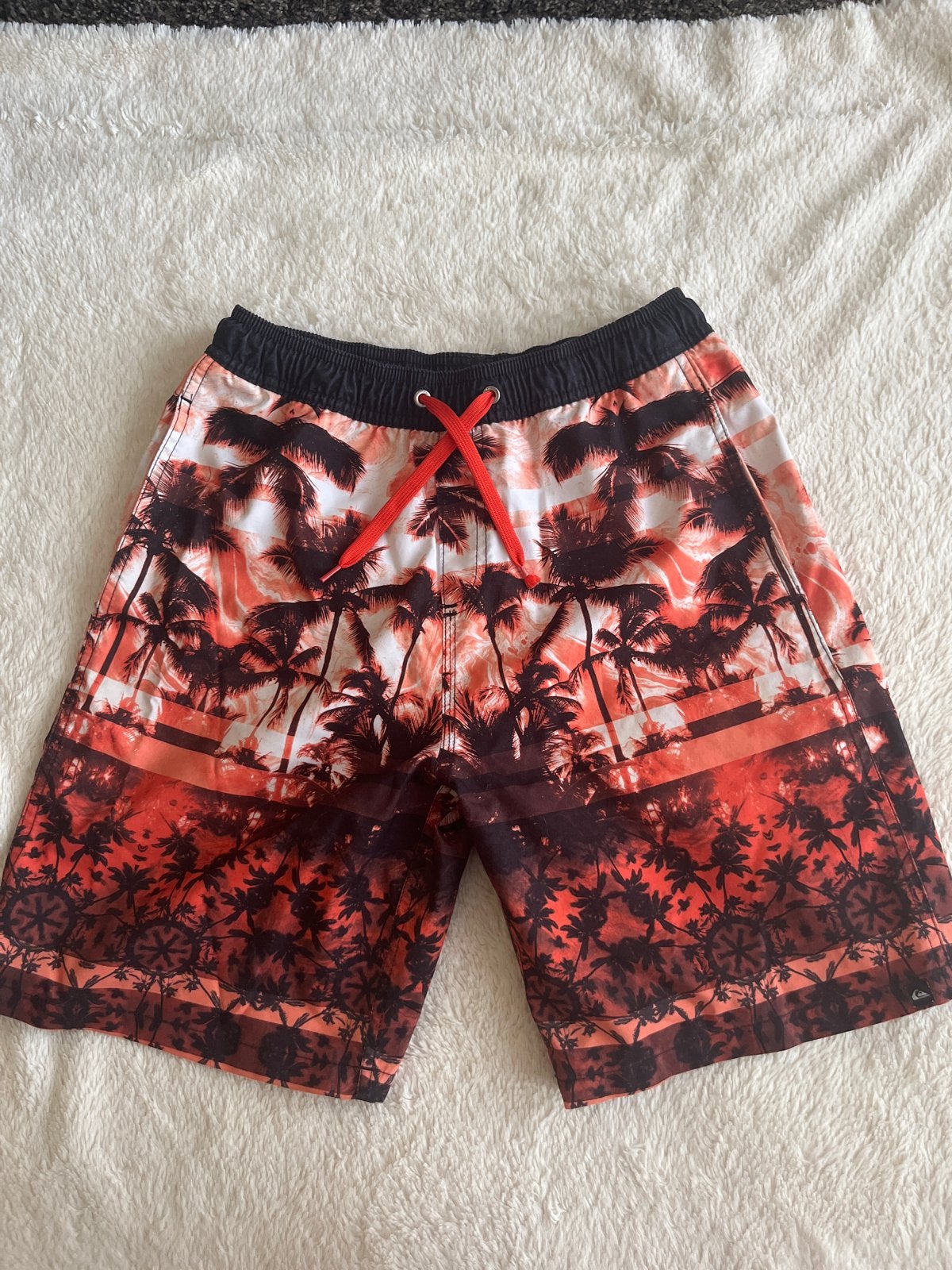 Quiksilver Zwemshort  🏊‍♂️met palmboomprint - Maat 176, Ophalen of Verzenden, Overige maten, Meerkleurig, Zwemshort
