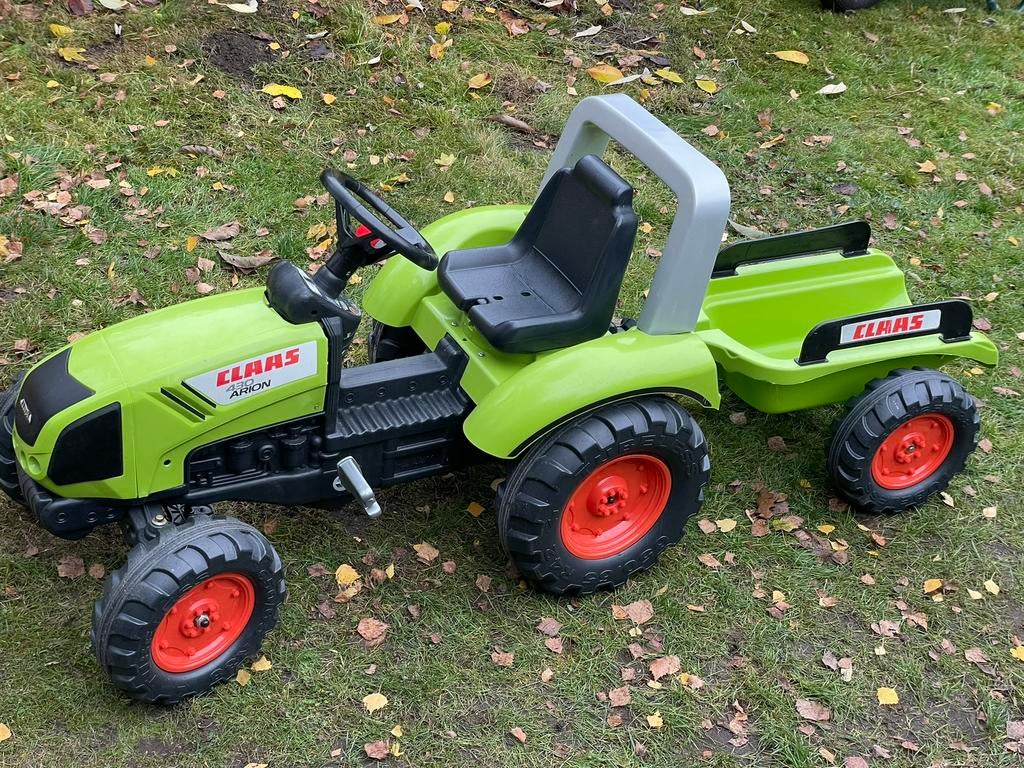 Falk Claas Arion 430 traptractor + aanhanger  - nette staat, Kinderen en Baby's, Speelgoed | Buiten | Skelters, Ophalen, Gebruikt