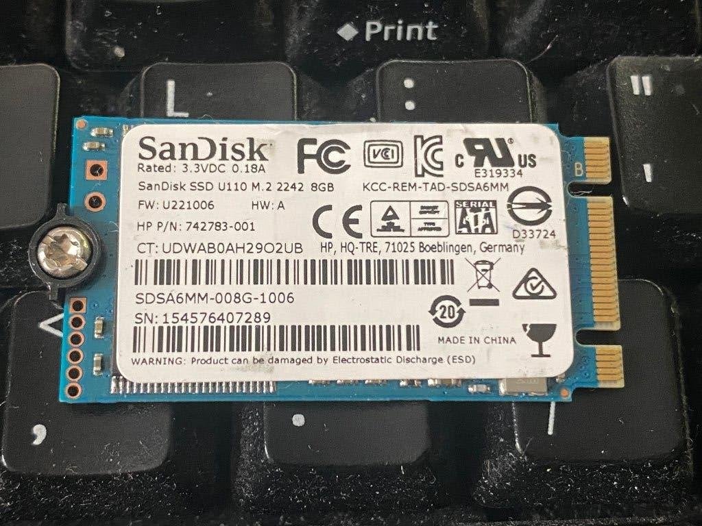 8 GB m.2 (42 mm) met internet radio, Computers en Software, Ophalen, Intern, Gebruikt, Scandisk