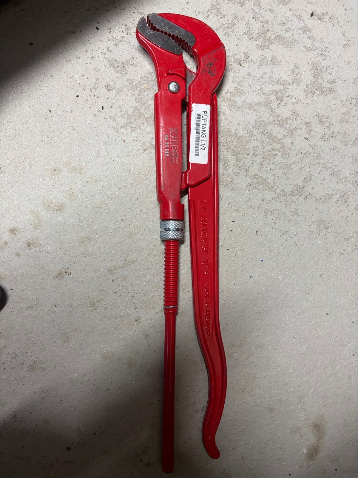 Knipex pijptang 1.1/2 - 83 30 015, Ophalen of Verzenden, Nieuw, Tang, Knipex
