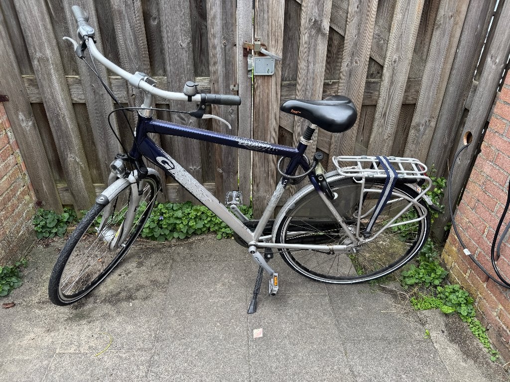 Giant fiets met 7 versnellingen 61 cm blauw grijs, Ophalen, Gebruikt, Velgrem, Versnellingen