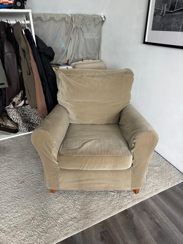 Ikea stoel met opmaat gemaakte hoes afneembaar, Huis en Inrichting, Fauteuils, Ophalen, Gebruikt, 75 tot 100 cm, 50 tot 75 cm