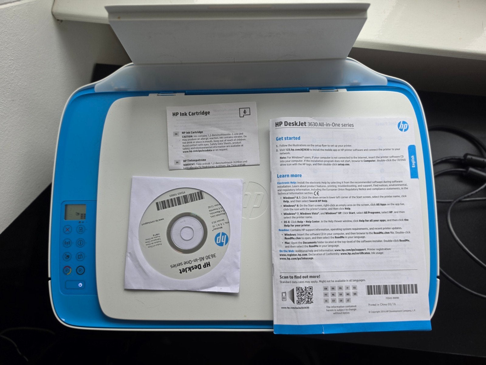 HP DeskJet 3630 All-in-One series - Zo goed als nieuw, Ophalen, Inkjetprinter, All-in-one, Draadloos