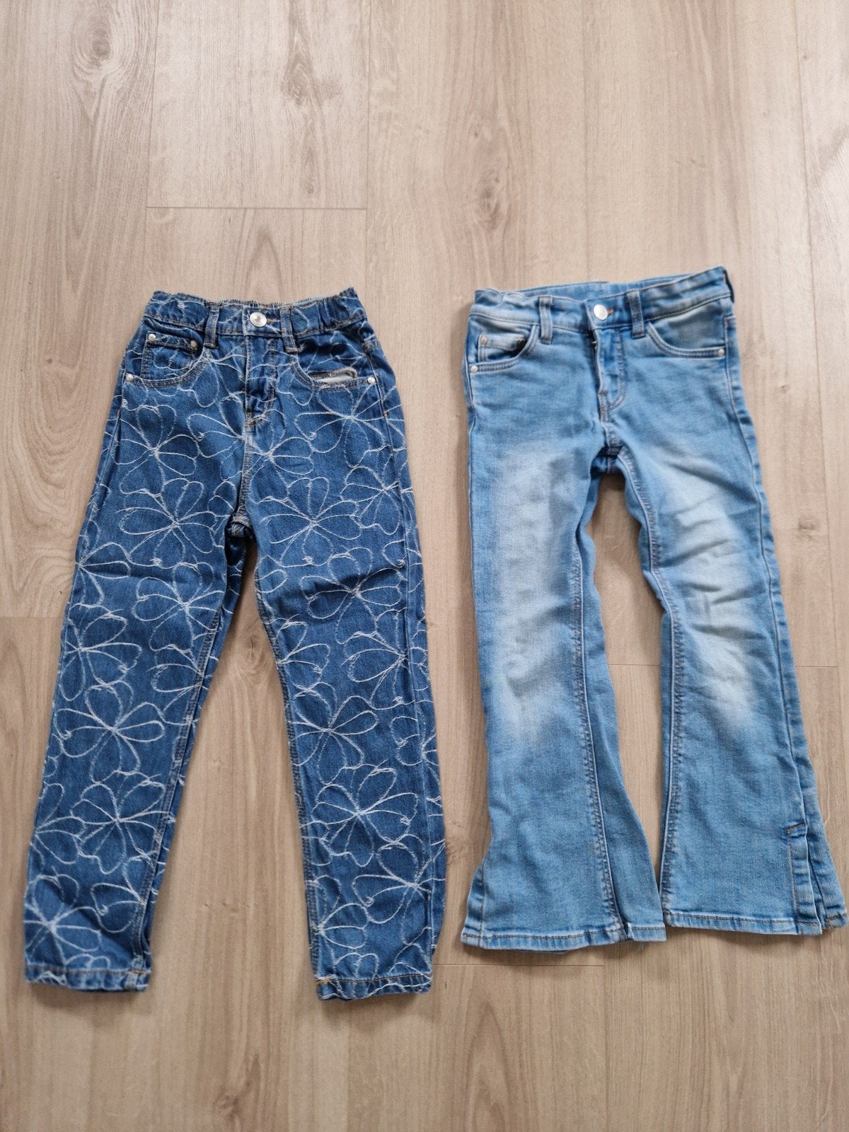 Hema spijkerbroeken maat 116, Broek, Gebruikt, Meisje, Ophalen of Verzenden