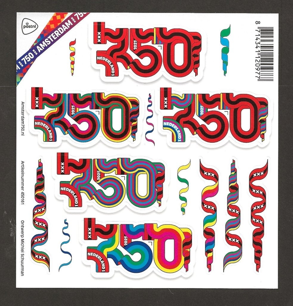 Vel 750 jaar Amsterdam, no V4252, postfris, Ophalen of Verzenden, Postfris