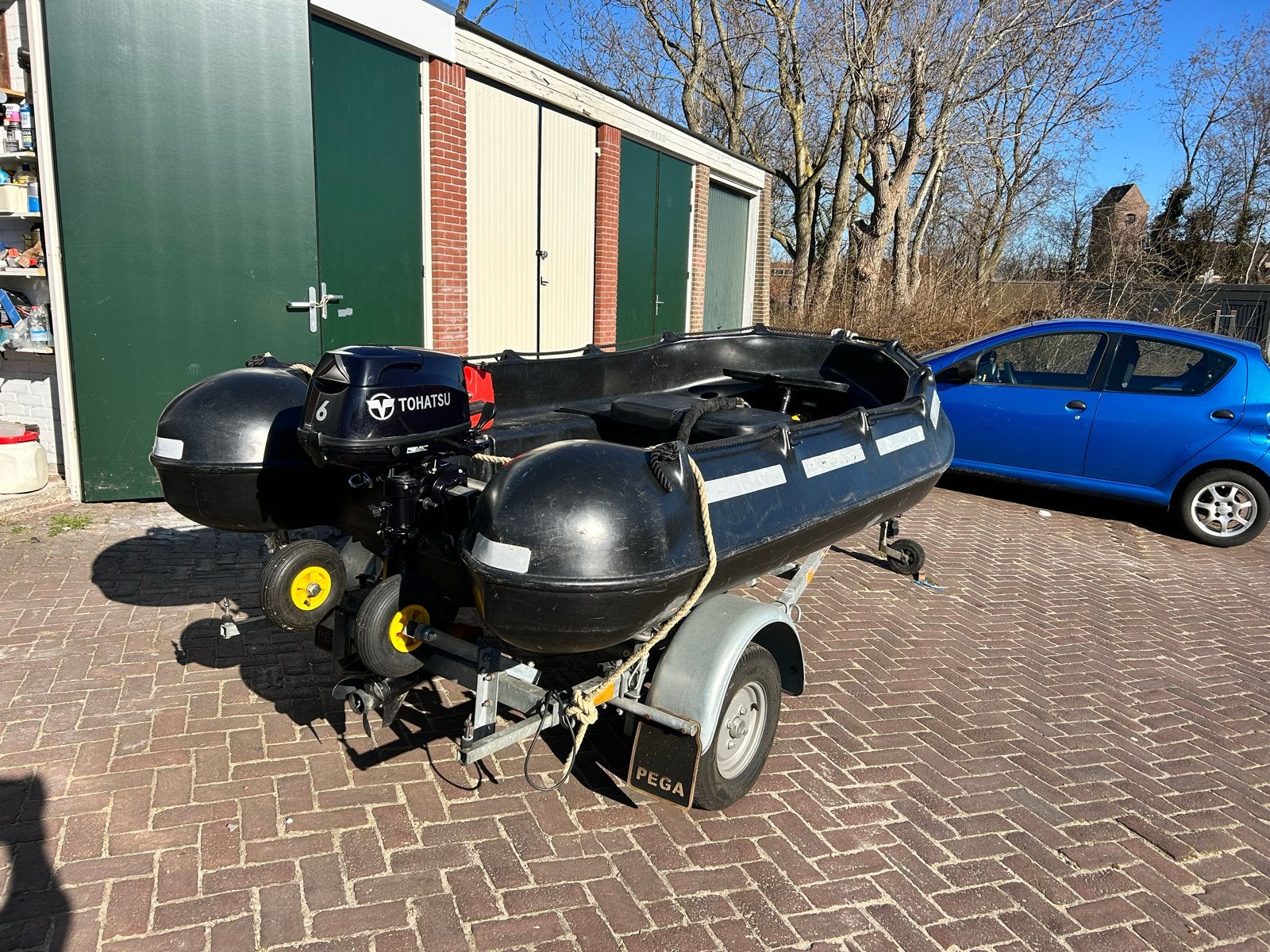 Whaly 310  met Tohatsu 6PK buitenboordmotor en trailer, Overige merken, Gebruikt, Afdekzeil, Buitenboordmotor