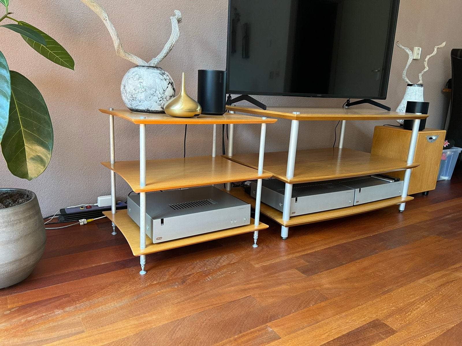 Hifi audiomeubel - Stijlvol en functioneel, Ophalen, Gebruikt, 100 tot 150 cm, Minder dan 100 cm