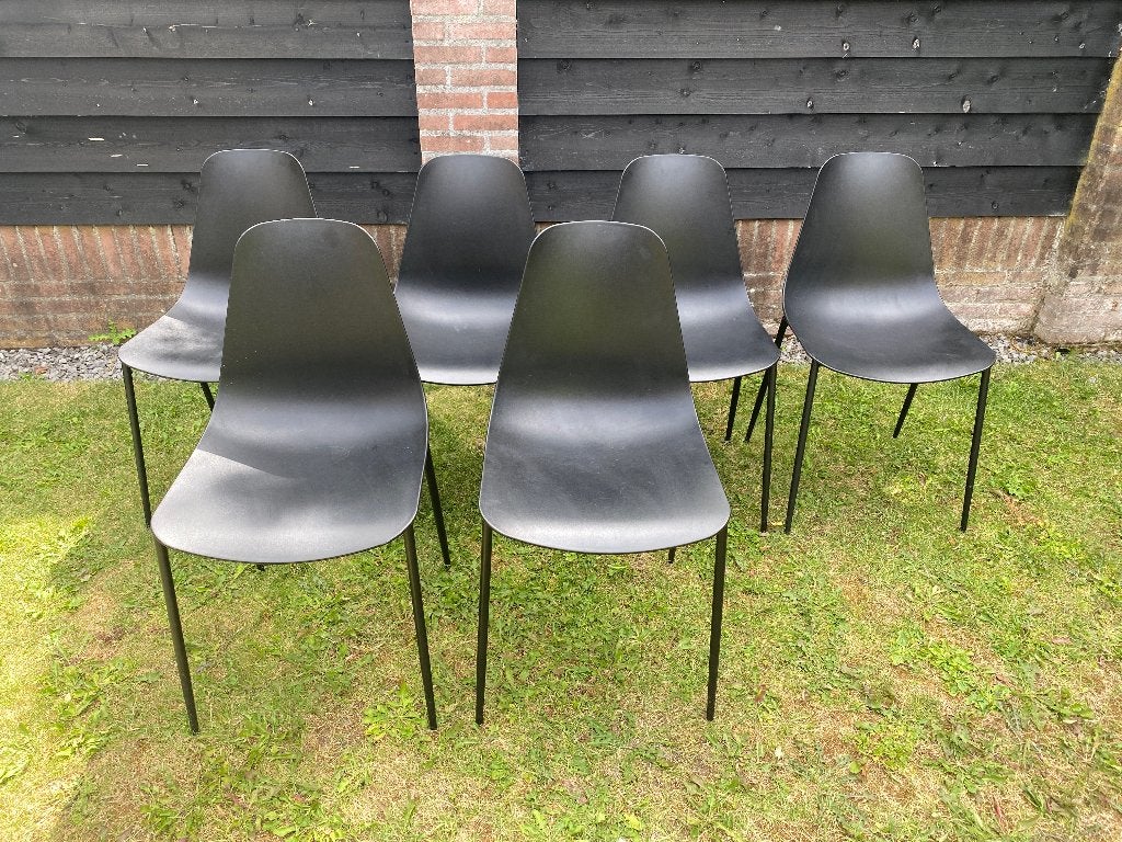 6 tuinstoelen, Tuin en Terras, Ophalen, Zo goed als nieuw, Kunststof