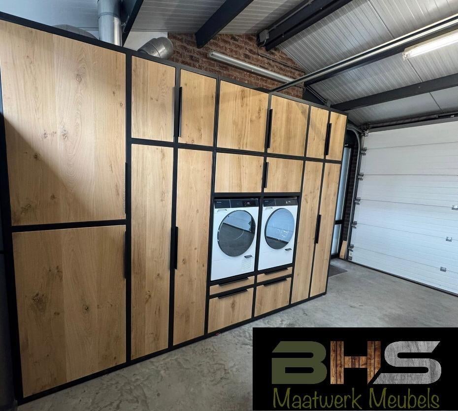 Wasmachinekast Dokkum - volledig op maat leverbaar!, BHS Maatwerk Meubels, Met deur(en), Info@bhs-maatwerkmeubels.nl, 200 cm of meer