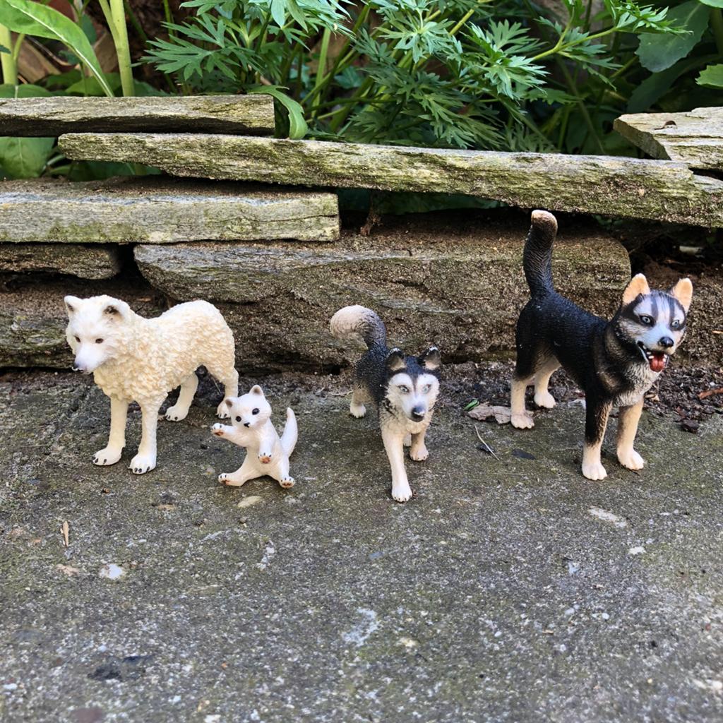 Schleich husky honden figuurtjes, Ophalen of Verzenden, Gebruikt
