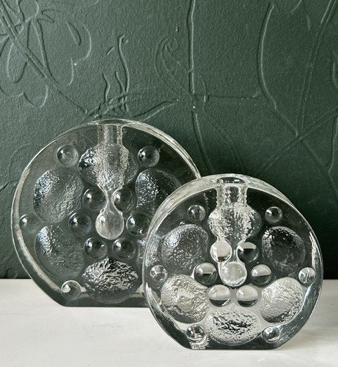 Walther Glas set solifleur vazen kristalglas 1970's, Ophalen of Verzenden