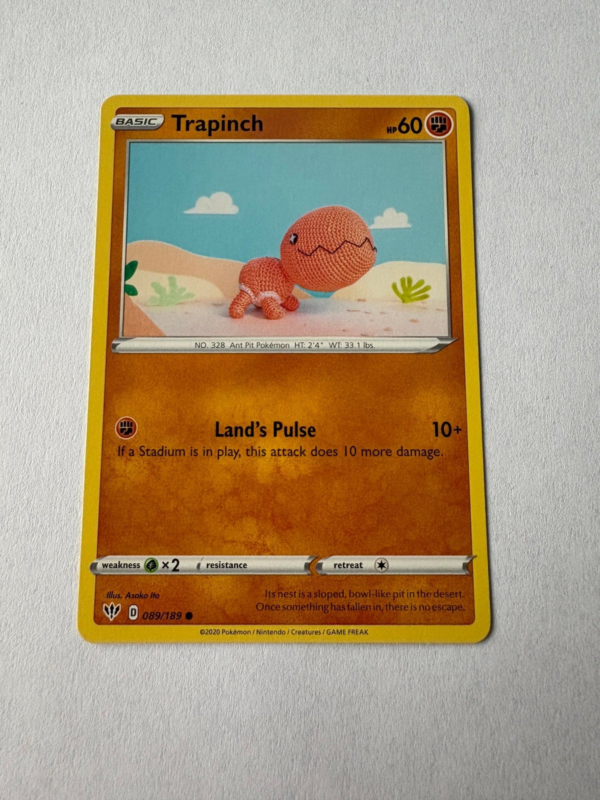 Pokémon kaart Basic Trapinch, Ophalen of Verzenden, Nieuw