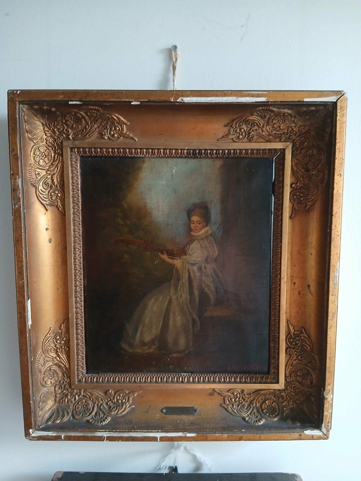 Antiek schilderij +- rond 1800, Ophalen of Verzenden