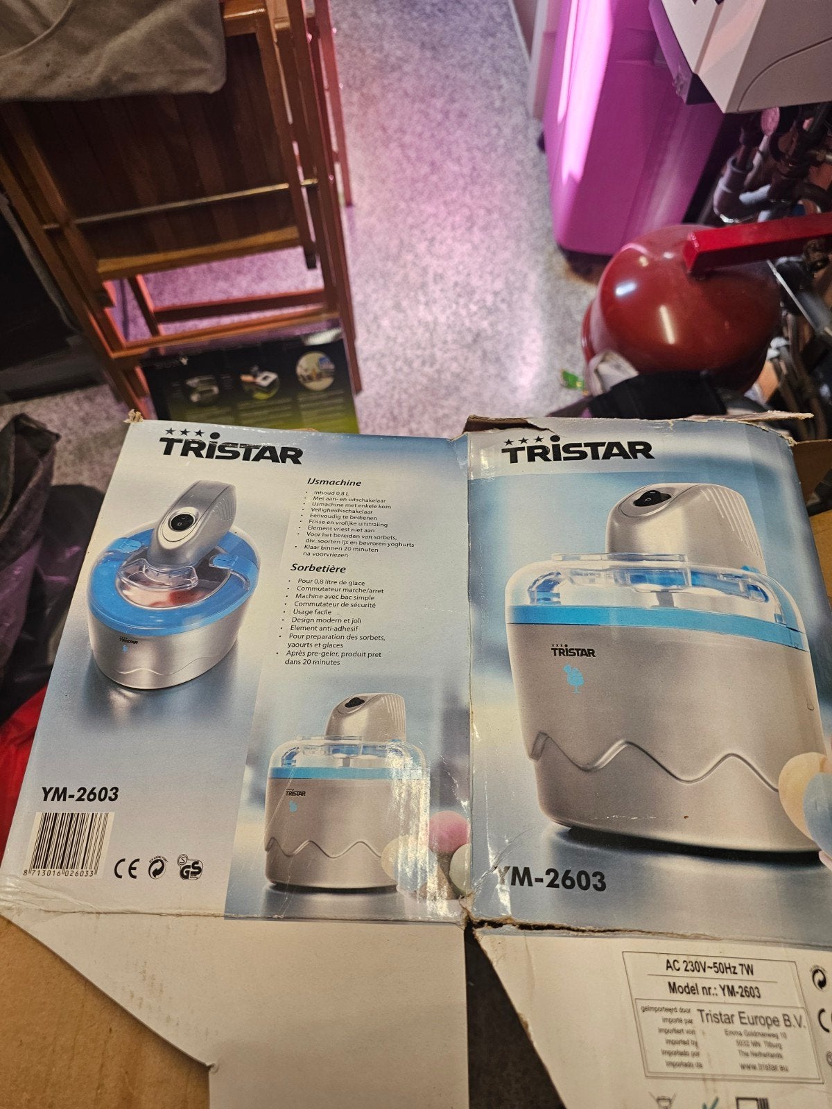 Tristar IJsmachine YM-2603 - Maak zelf heerlijk ijs!, Ophalen of Verzenden