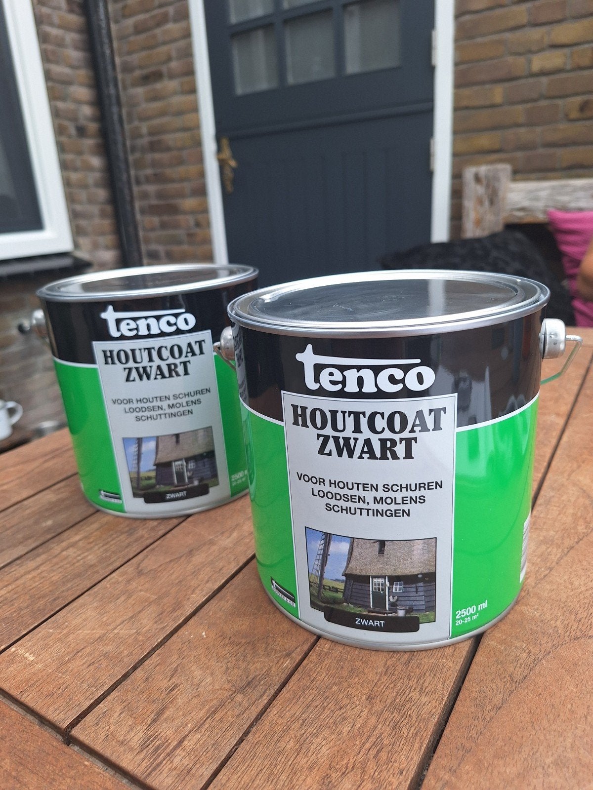 Tenco houtcoat zwart 5 liter., Ophalen, 5 tot 10 liter, Zwart, Nieuw
