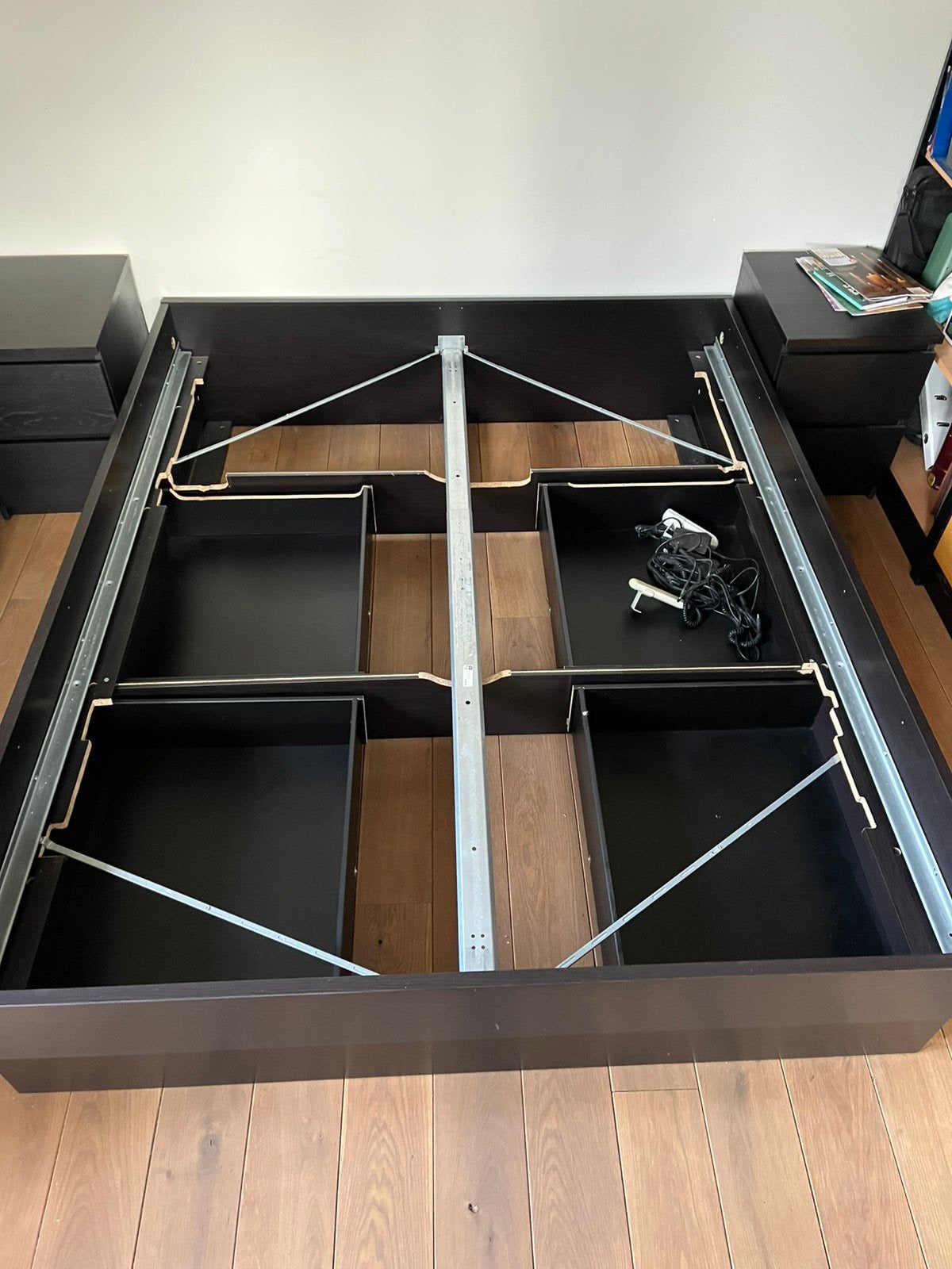 Ikea Malm bedframe 160x200, Ophalen, 150 tot 200 cm, 200 cm of meer, Zo goed als nieuw