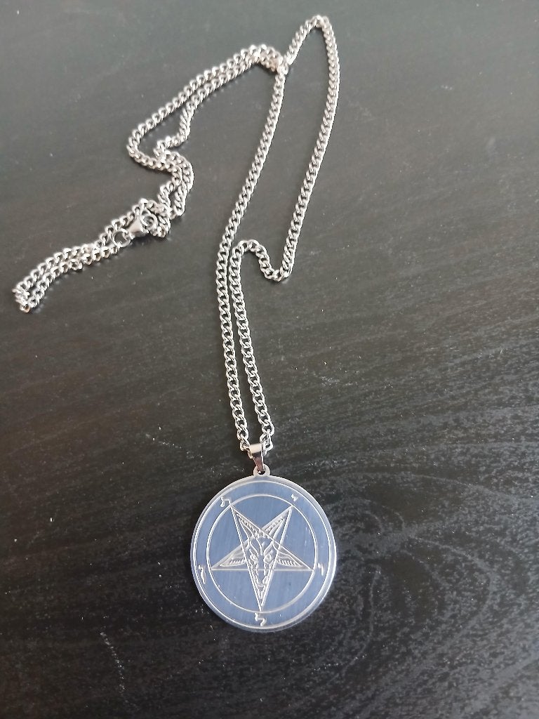 Baphomet aan ketting, alleen ophalen., Ophalen, Overige materialen, Nieuw, Kruis of Symbool