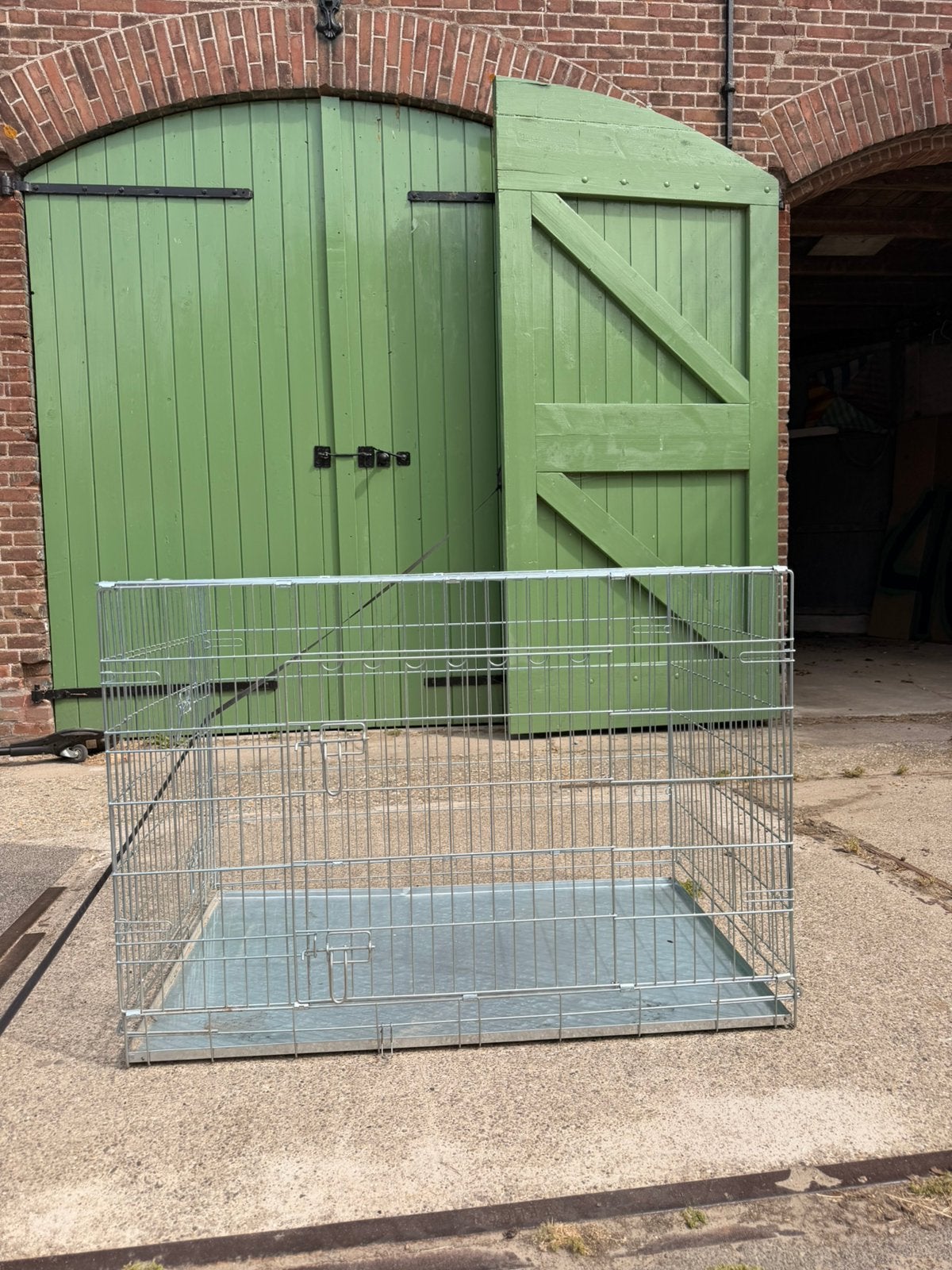 Hondenbench 2 deurs (107x68x75), Ophalen, Zo goed als nieuw, 75 tot 110 cm, 65 tot 100 cm