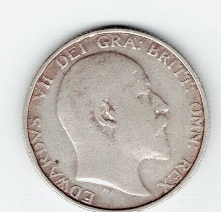 23-1613 Engeland 1 shilling 1902, Verzenden, Overige landen, Losse munt, Zilver
