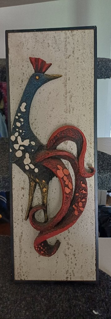 Uniek Wanddecoratie Pauw - 45x17x6 cm, Ophalen