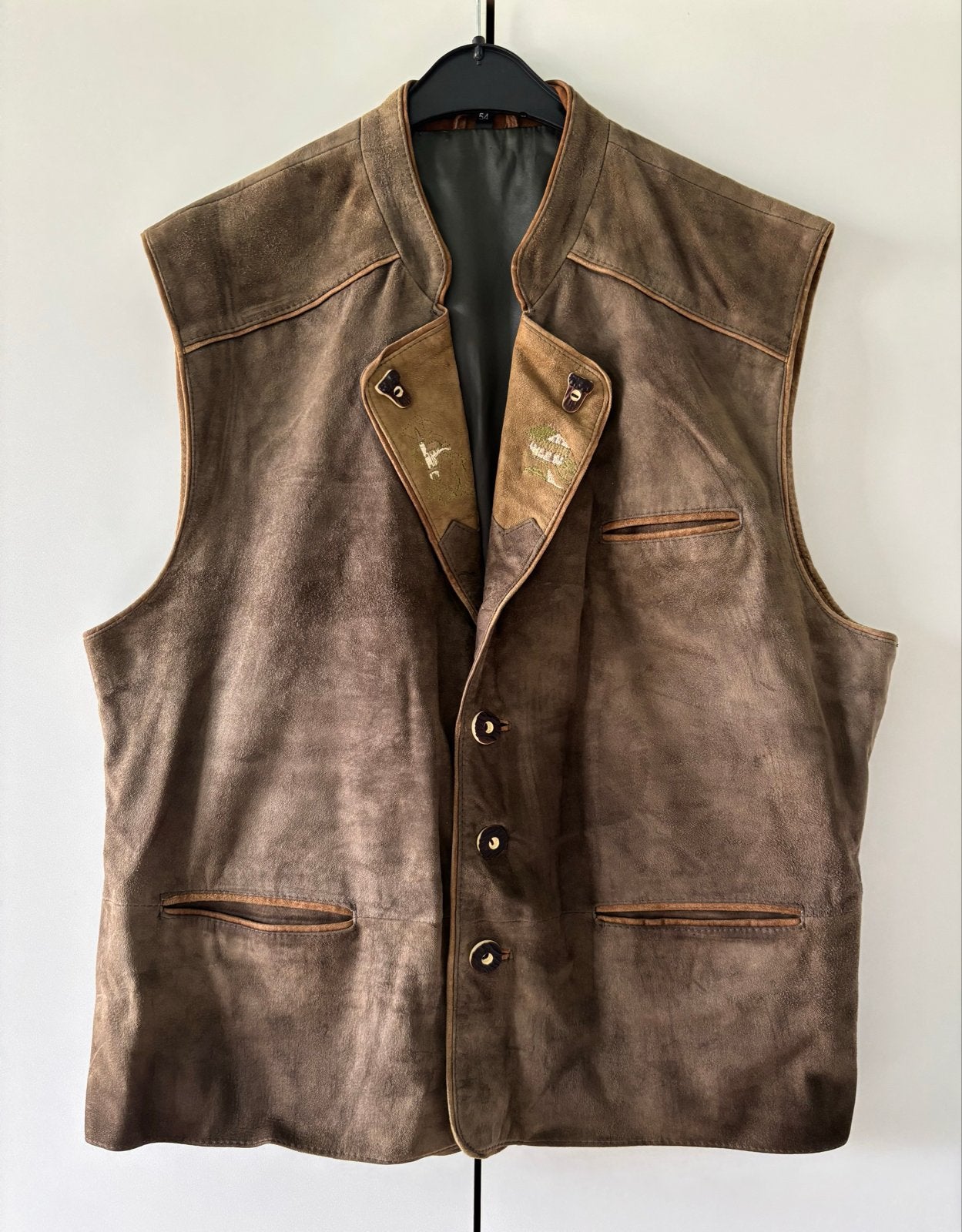 Leren gilet voor Oktoberfeest, Maat 52/54 (L), Ophalen of Verzenden, Kleding, Overige thema's