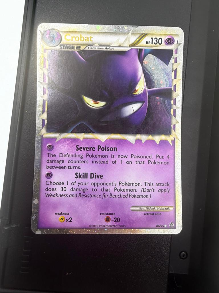 Crobat Pokémon kaart prime crobat, Ophalen of Verzenden, Zo goed als nieuw, Losse kaart, Foil