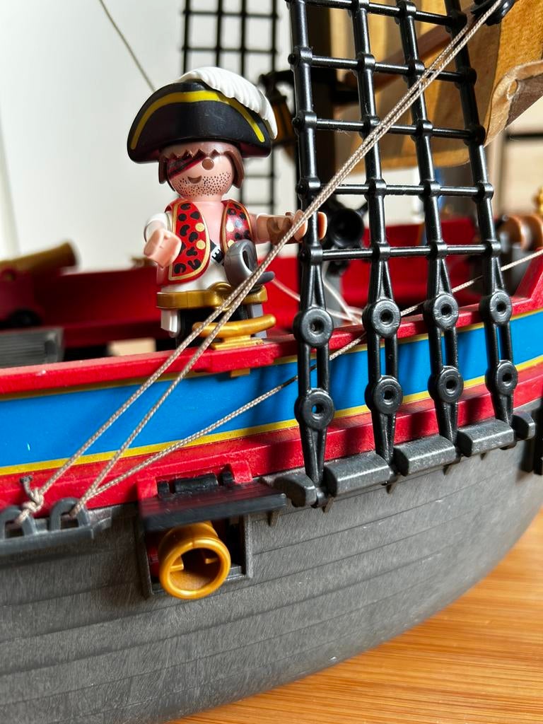 Playmobil groot piraten schip - vintage, Ophalen of Verzenden, Gebruikt