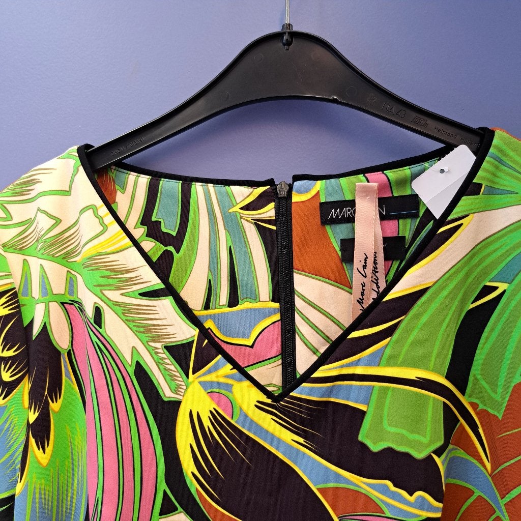 Marc Cain jurk met zomerse bloemenprint marccain mt M 49377, Maat 38/40 (M), ., Marccain, Ophalen of Verzenden