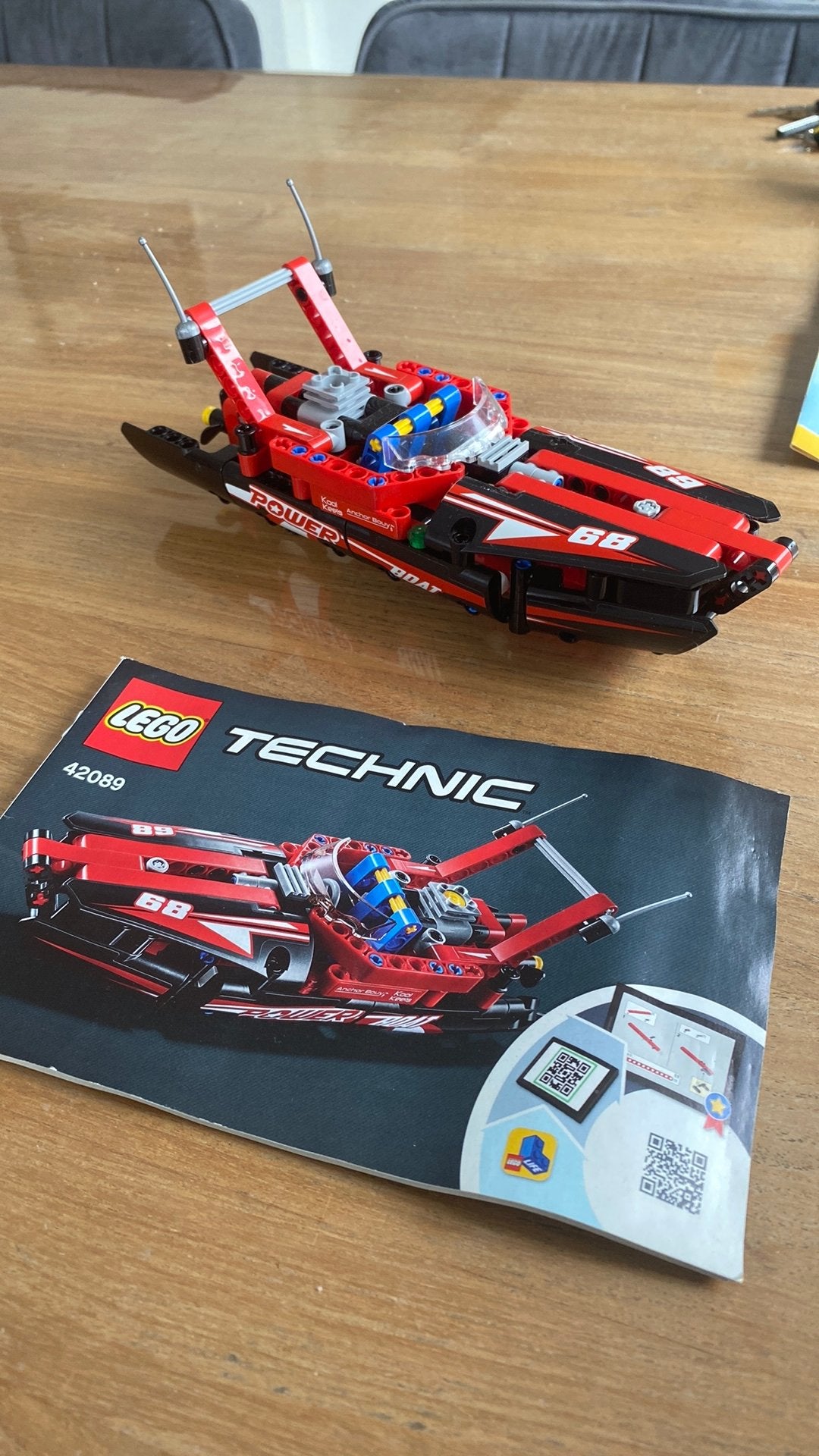 Lego Technic Raceboot 42089 met instructies, Lego, Ophalen of Verzenden, Zo goed als nieuw, Complete set
