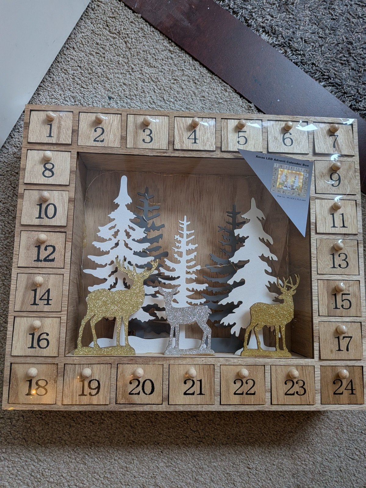 Advent kalender met hokjes., Ophalen of Verzenden, Nieuw