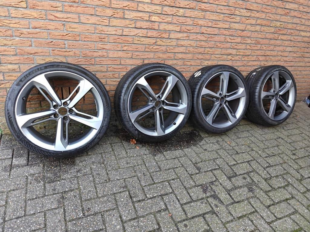 21 Inch Audi / VW velgen met nieuwe Michelin Pilot Sport 4 S, 265 mm, Banden en Velgen, Nieuw, Personenwagen