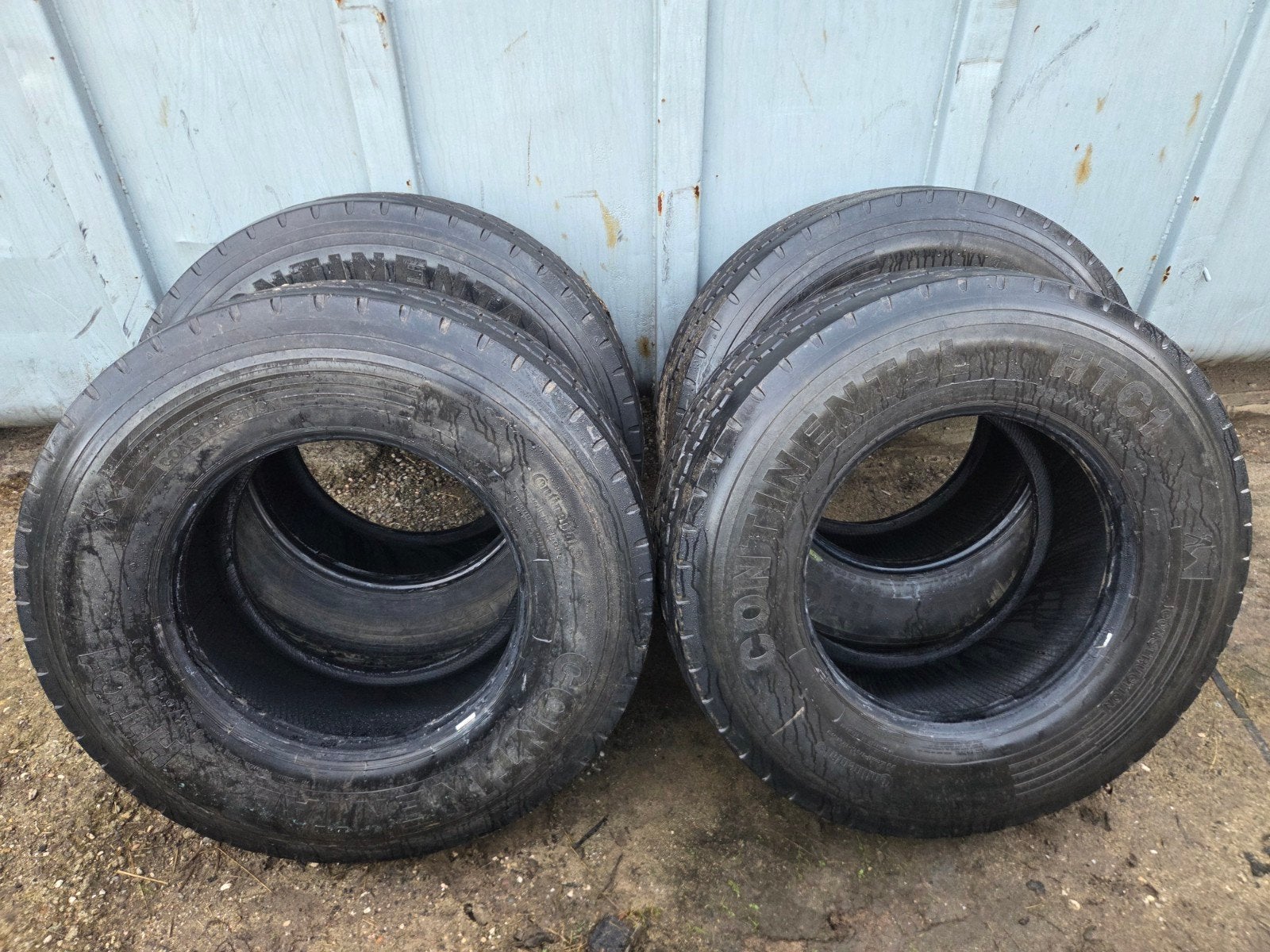 4x 385/65R22.5 Continental Trailerbanden 15mm, Ophalen