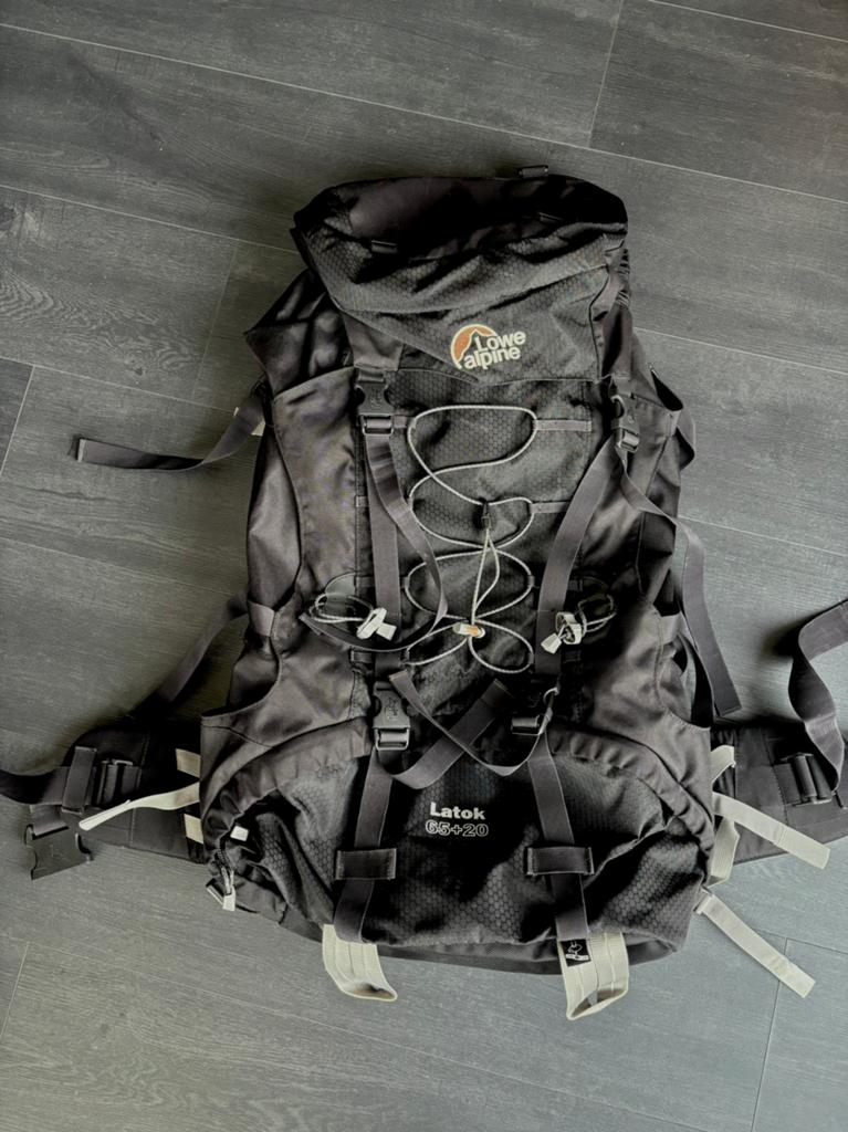 Trekking rugzak Lowe Alpine Latok 65 + 20 L - goede staat, Overige merken, 40 cm of meer, Gebruikt, Ophalen of Verzenden