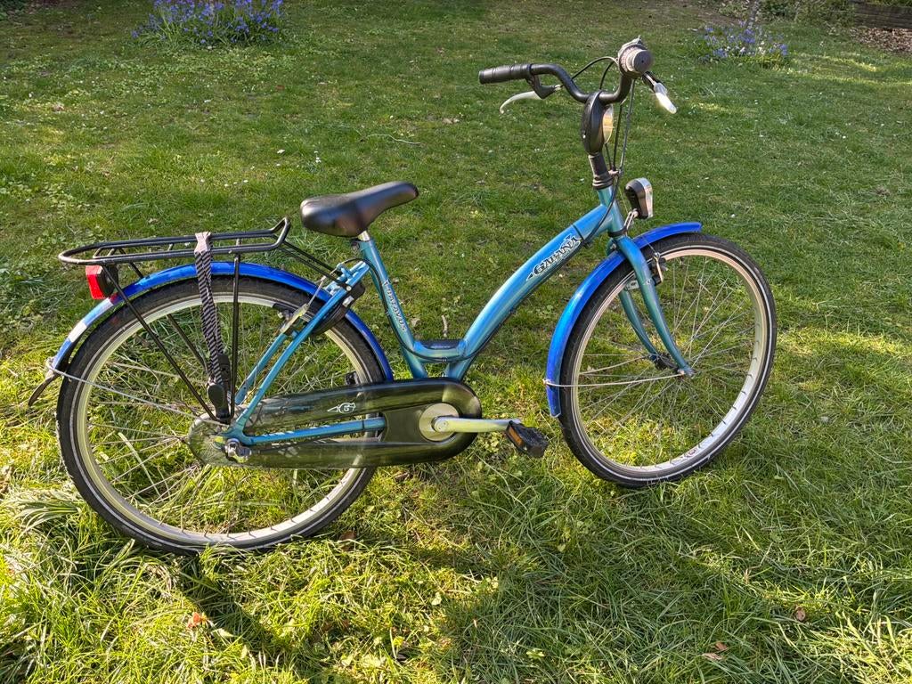 Meisjesfiets Batavus Gabana 26” blauw, Fietsen en Brommers, Terugtraprem, Gebruikt, Versnellingen, Ophalen