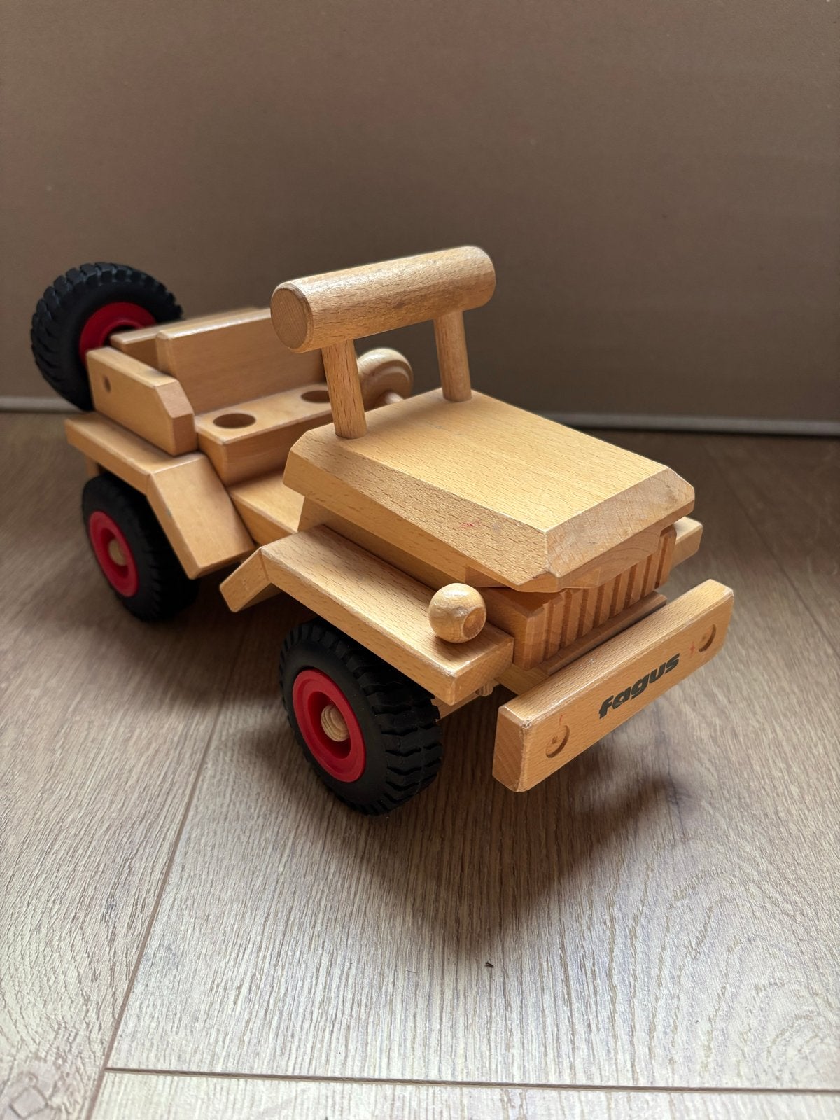 Fagus Houten Jeep - Duurzaam Speelgoed, Ophalen of Verzenden, Gebruikt